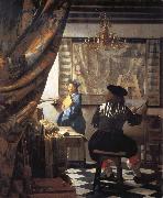 VERMEER VAN DELFT, Jan The Artist in his studio France oil painting artist